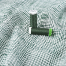Deadstock Cotton Seersucker - Green Check