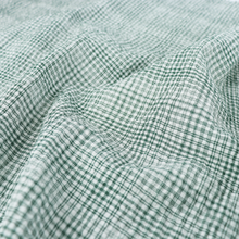 Deadstock Cotton Seersucker - Green Check