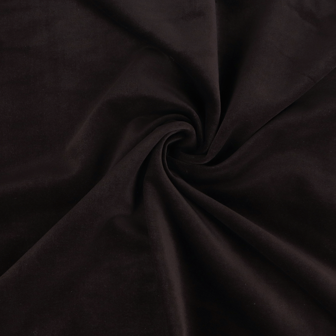 Deadstock Cotton Velvet - Dark Chocolate Brown
