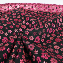 Jacquard Matelassé - Metallic Pink Daisy