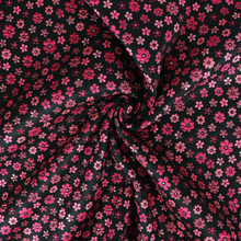 Jacquard Matelassé - Metallic Pink Daisy