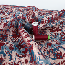 Jacquard - Metallic Rose Gold Flowers