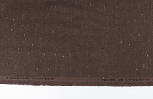 Deadstock British Wool Suiting - Metallic Silver Chocolate Brown