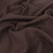 Deadstock British Wool Suiting - Metallic Silver Chocolate Brown