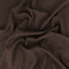 Deadstock British Wool Suiting - Metallic Silver Chocolate Brown