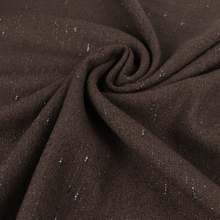 Deadstock British Wool Suiting - Metallic Silver Chocolate Brown