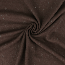 Deadstock British Wool Suiting - Metallic Silver Chocolate Brown