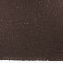 Deadstock British Wool Suiting - Metallic Silver Chocolate Brown