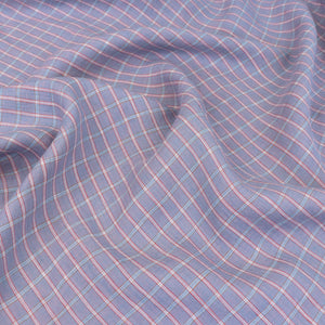 Deadstock Pure Linen Flax - Yarn Dyed Check - Lilac