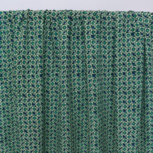 Deadstock Silk Crepe De Chine - Floral Tile Blue & Green