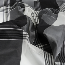 Deadstock Silk Organza - Sheer Black + Grey Check