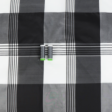 Deadstock Silk Organza - Sheer Black + Grey Check