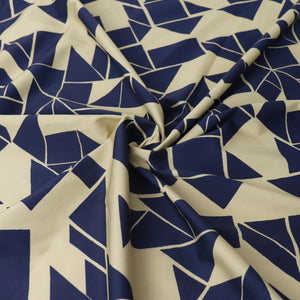 Deadstock Stretch Cotton Sateen - Triangles