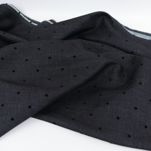 Deadstock Stretch Denim - Flock Polka Dot