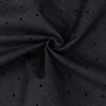 Deadstock Stretch Denim - Flock Polka Dot