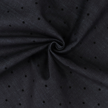 Deadstock Stretch Denim - Flock Polka Dot