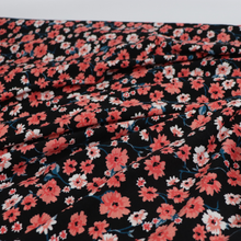 Deadstock Viscose Jersey - Coral Flowers
