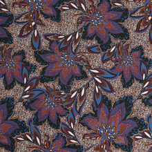 Deadstock Viscose Twill - Star Leaves
