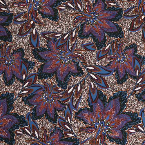 Deadstock Viscose Twill - Star Leaves