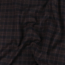 Deadstock Italian Wool Blend - Rum Raisin Check