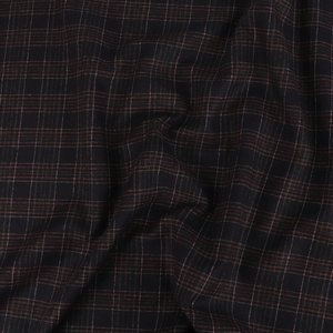 Deadstock Italian Wool Blend - Rum Raisin Check