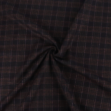 Deadstock Italian Wool Blend - Rum Raisin Check