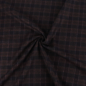 Deadstock Italian Wool Blend - Rum Raisin Check