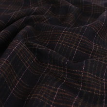 Deadstock Italian Wool Blend - Rum Raisin Check