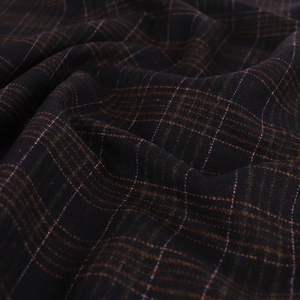 Deadstock Italian Wool Blend - Rum Raisin Check
