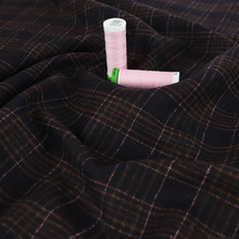 Deadstock Italian Wool Blend - Rum Raisin Check