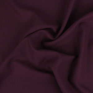 Deadstock Wool Crepe Suiting - Juicy Plum