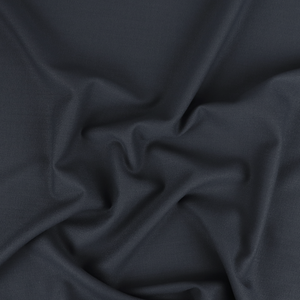 Deadstock Wool Crepe Suiting - Steel Blue