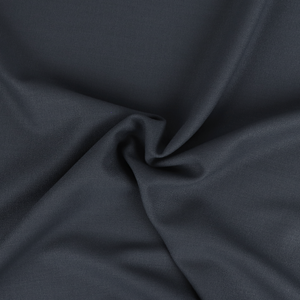 Deadstock Wool Crepe Suiting - Steel Blue