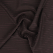 Deadstock Wool Suiting - Chocolate Brown + Rose Pink Pinstripe