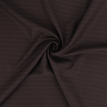 Deadstock Wool Suiting - Chocolate Brown + Rose Pink Pinstripe