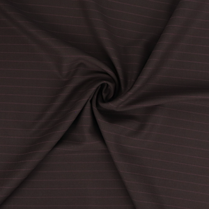 Deadstock Wool Suiting - Chocolate Brown + Rose Pink Pinstripe