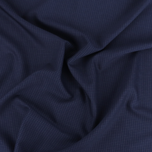 Deadstock Wool Suiting - Blue Tiny Gingham