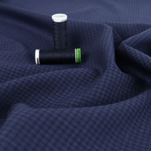Deadstock Wool Suiting - Blue Tiny Gingham