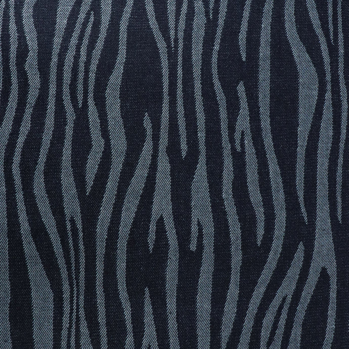 Denim 9oz - Jacquard Animal Stripes - END OF BOLT 103cm