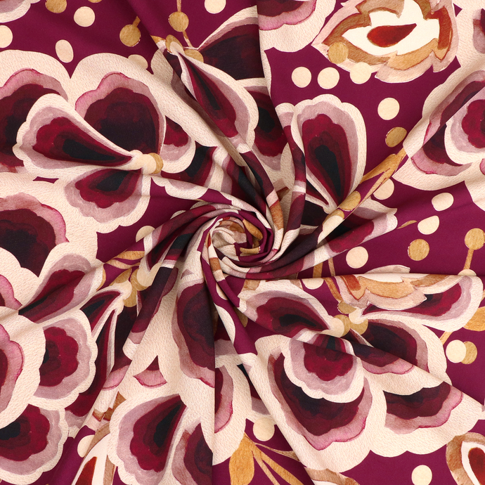 Viscose Lawn with Lenzing™️ EcoVero™️ viscose fibres - Dotty For Flowers - Sew Me Sunshine UK Exclusive