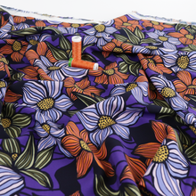 Viscose Lawn with Lenzing™️ EcoVero™️ viscose fibres - Fun Flowers - Purple