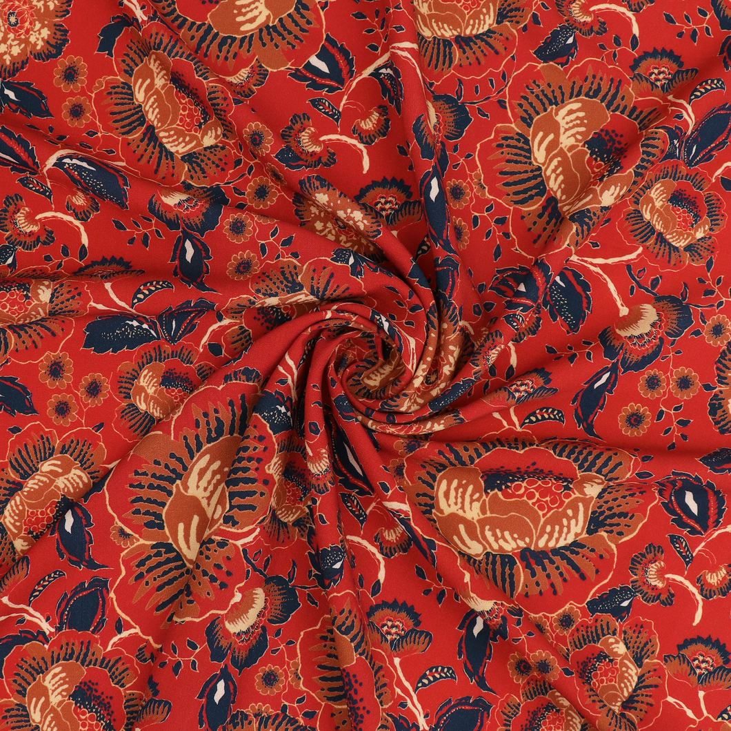 Viscose Lawn with Lenzing™️ EcoVero™️ viscose fibres - Winter Bouquet - Sew Me Sunshine UK Exclusive