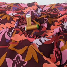 Viscose Lawn with Lenzing™️ EcoVero™️ viscose fibres - Winter Holiday - Maroon