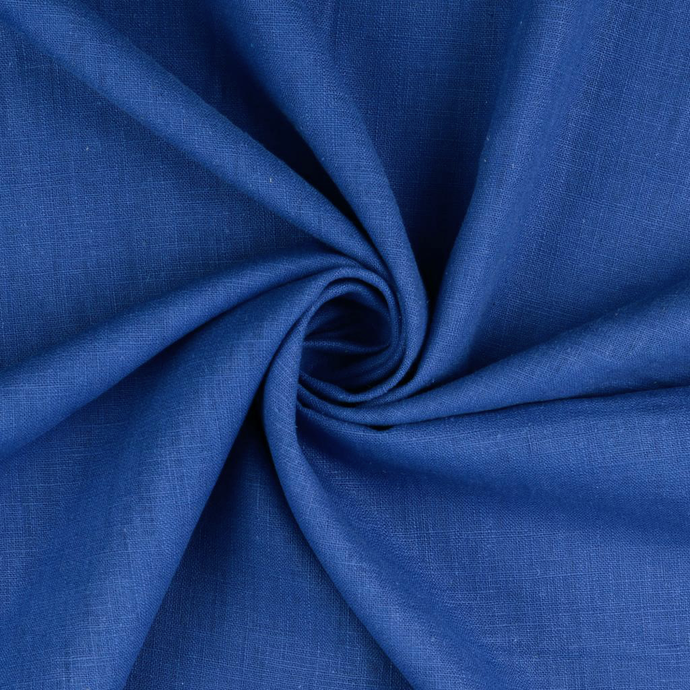 Washed Linen Cotton - Royal Blue