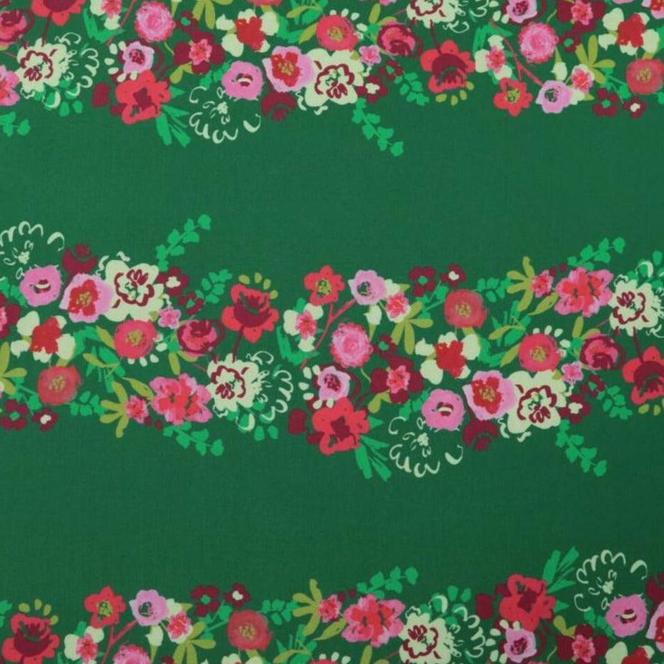 Viscose Lawn - Dolores Floral Stripe - Fabric Godmother