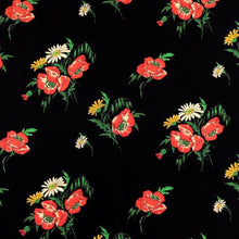 Viscose Crepe - Poppy Floral - Fabric Godmother