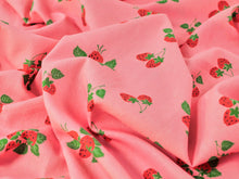 Linen Viscose - Strawberry Fayre - Fabric Godmother