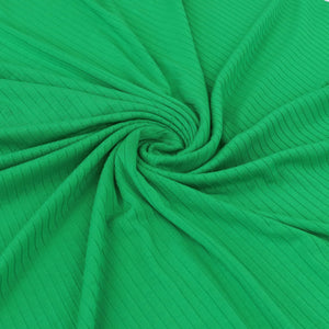 Viscose Ribbed Jersey Knit - Bright Green