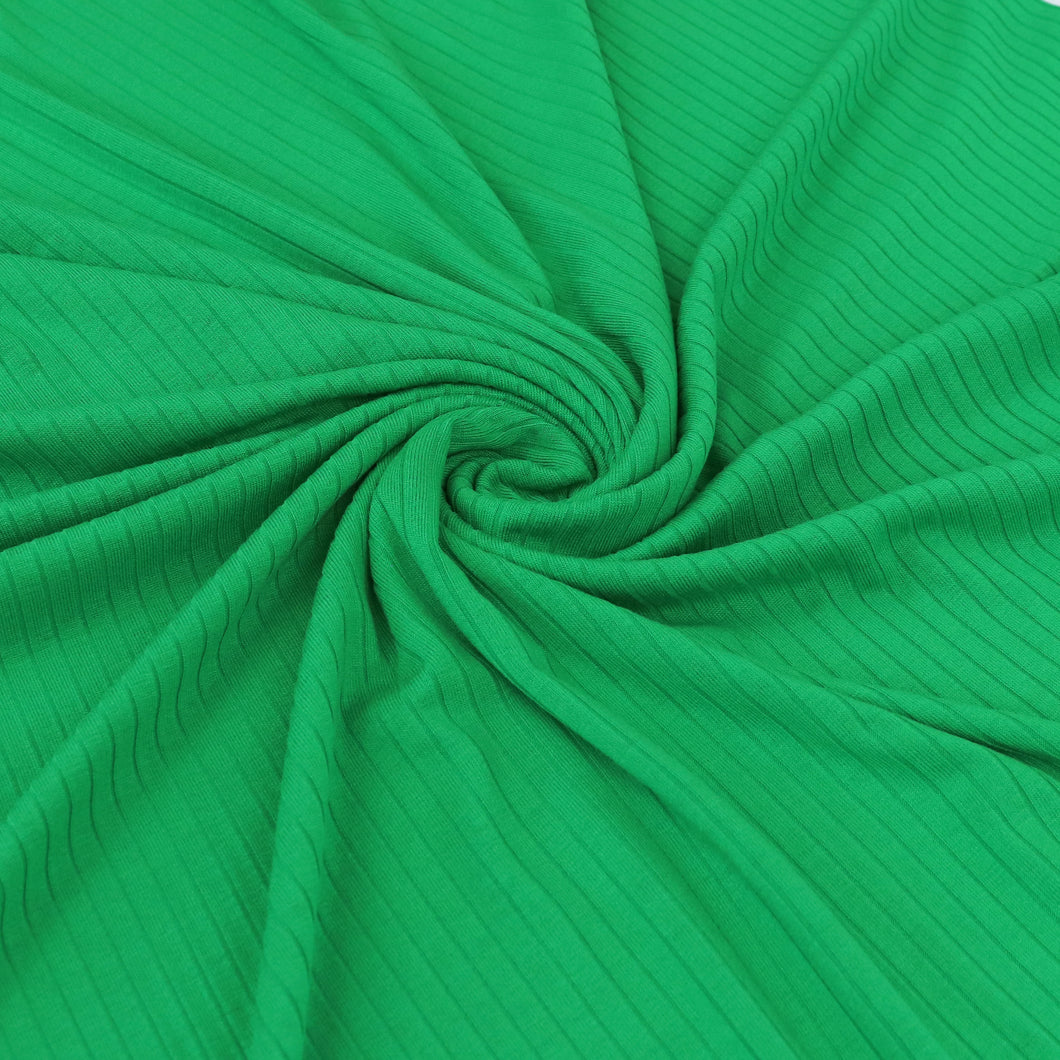 Viscose Ribbed Jersey Knit - Bright Green