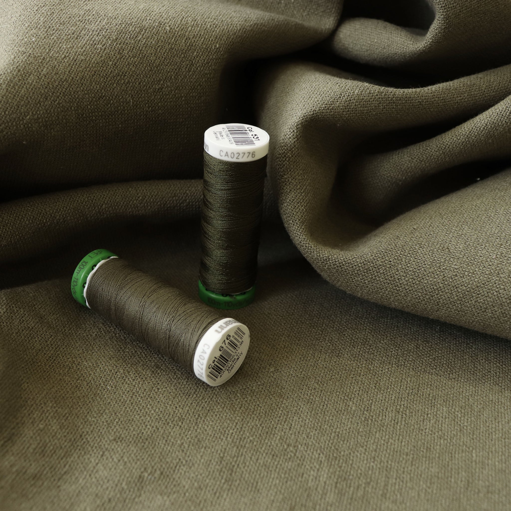 Cotton Linen - Khaki Green – Sew Me Sunshine